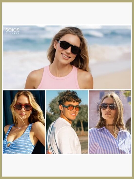 Polarized Aviator Sunglasses with UV400 Protection, Recycled Material main image 5
